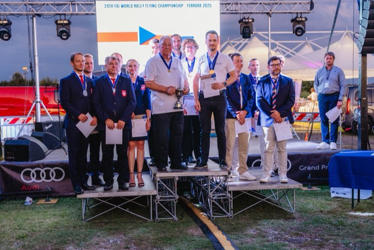 Vyhlášení výsledků MS rally Ferrara 2025